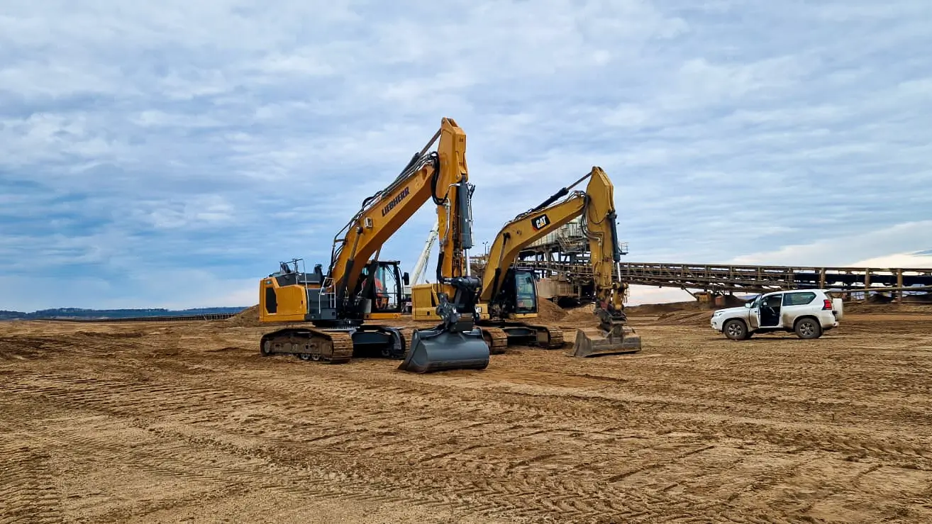Bagger im Rheinischen Braunkohlerevier